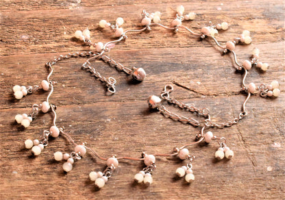 Twisted Pearl Anklets - GlitterGleam