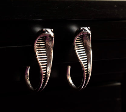 German Silver Snake Stud