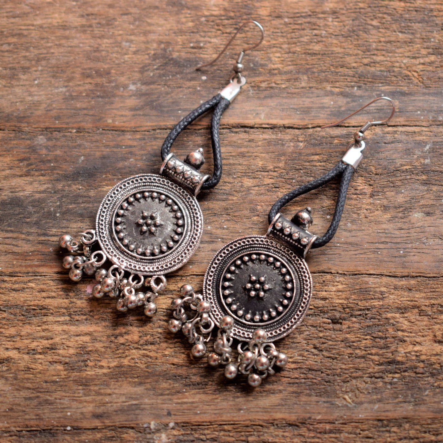 Tribal Circular String Danglers - GlitterGleam