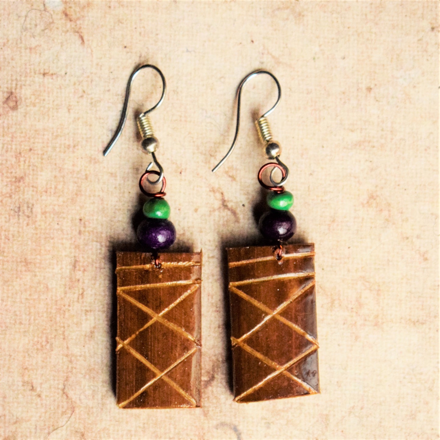 Geometric Bamboo Danglers