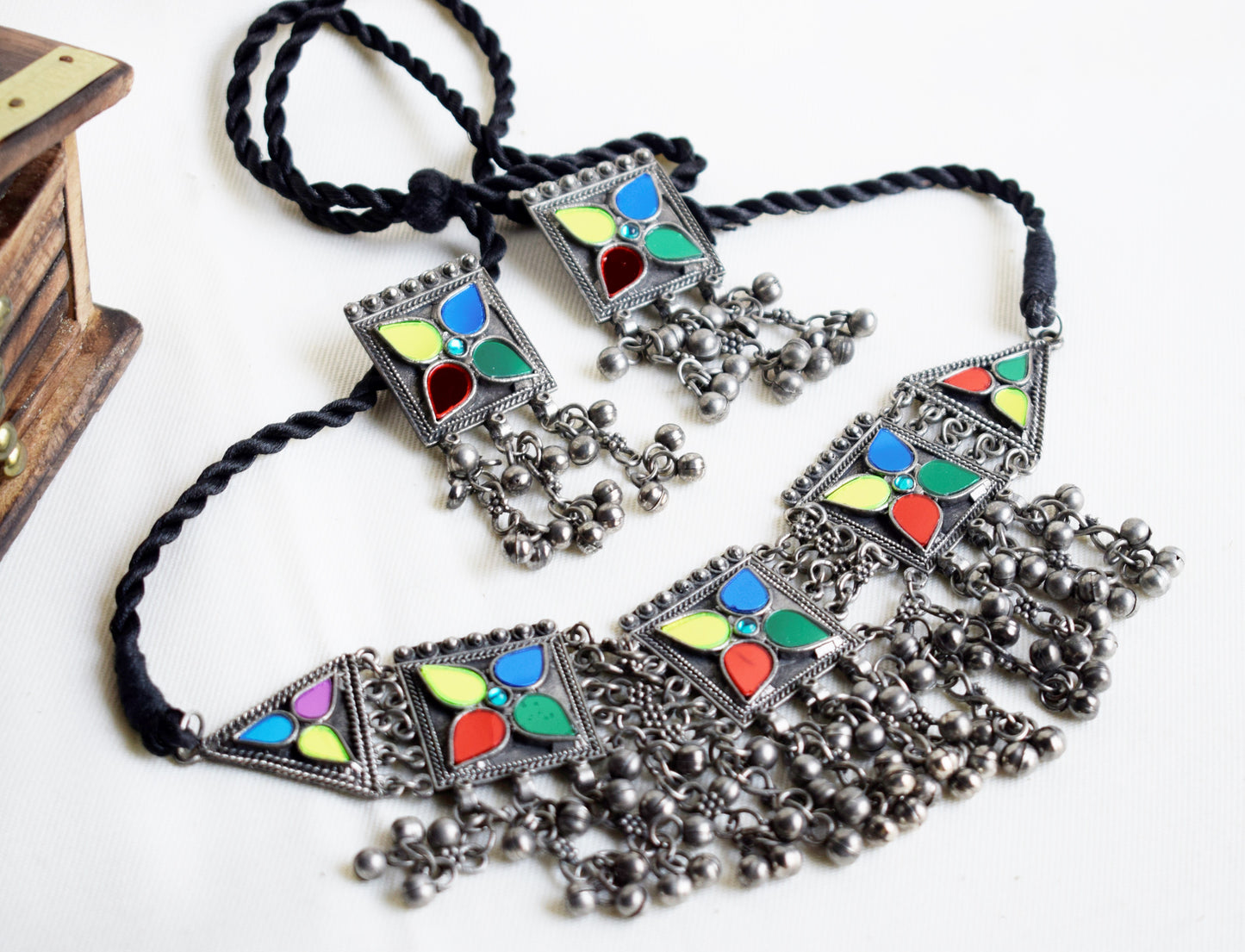 PhoolKiran Afghani Choker Tassel Necklace Set