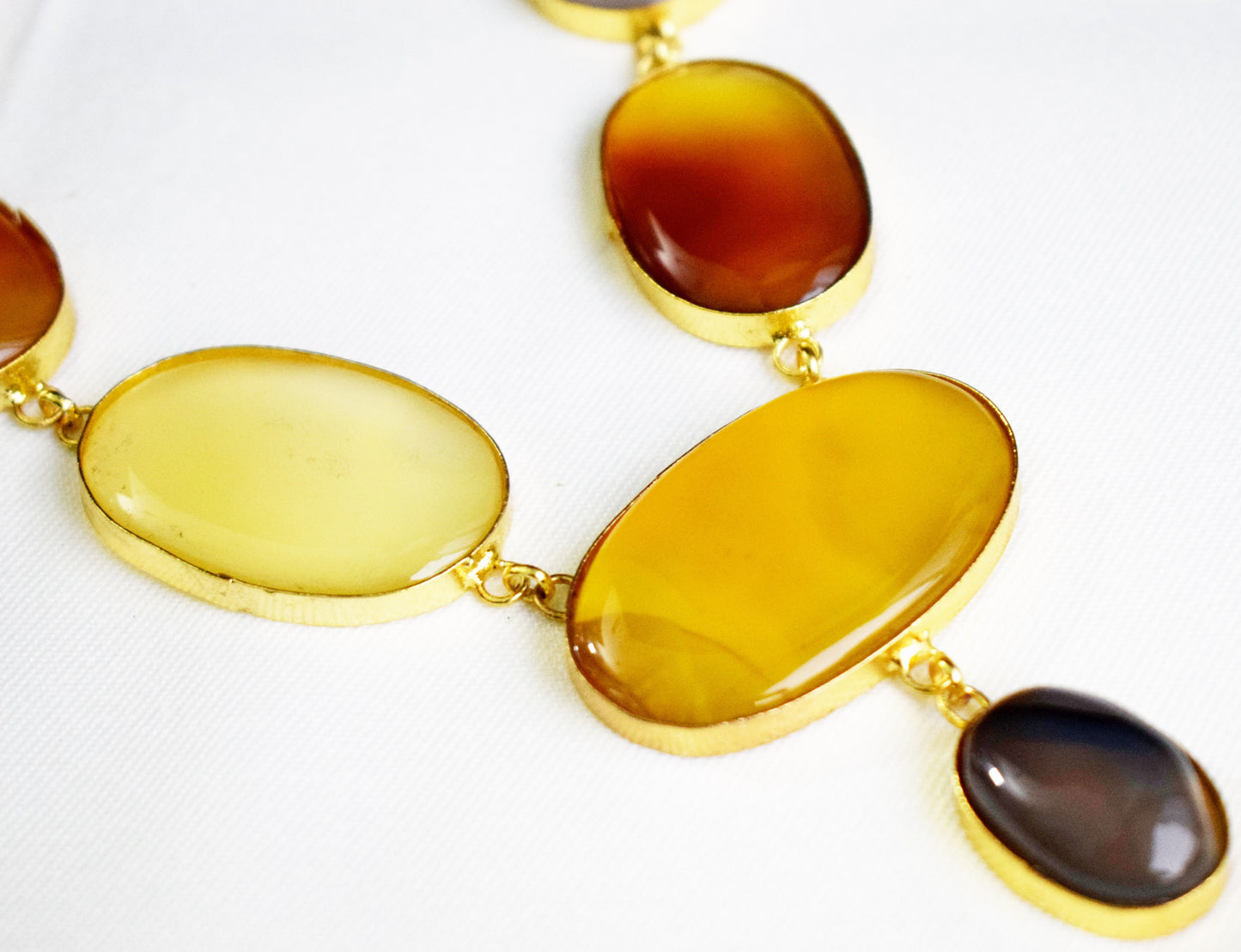 Semi Precious Stone Statement Necklace