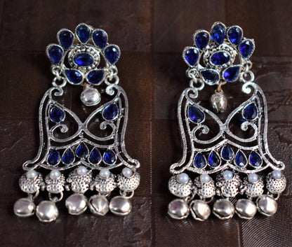 German Silver Afghani Ghungroo Earring - GlitterGleam