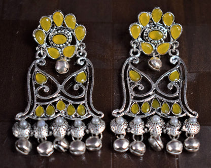 German Silver Afghani Ghungroo Earring - GlitterGleam