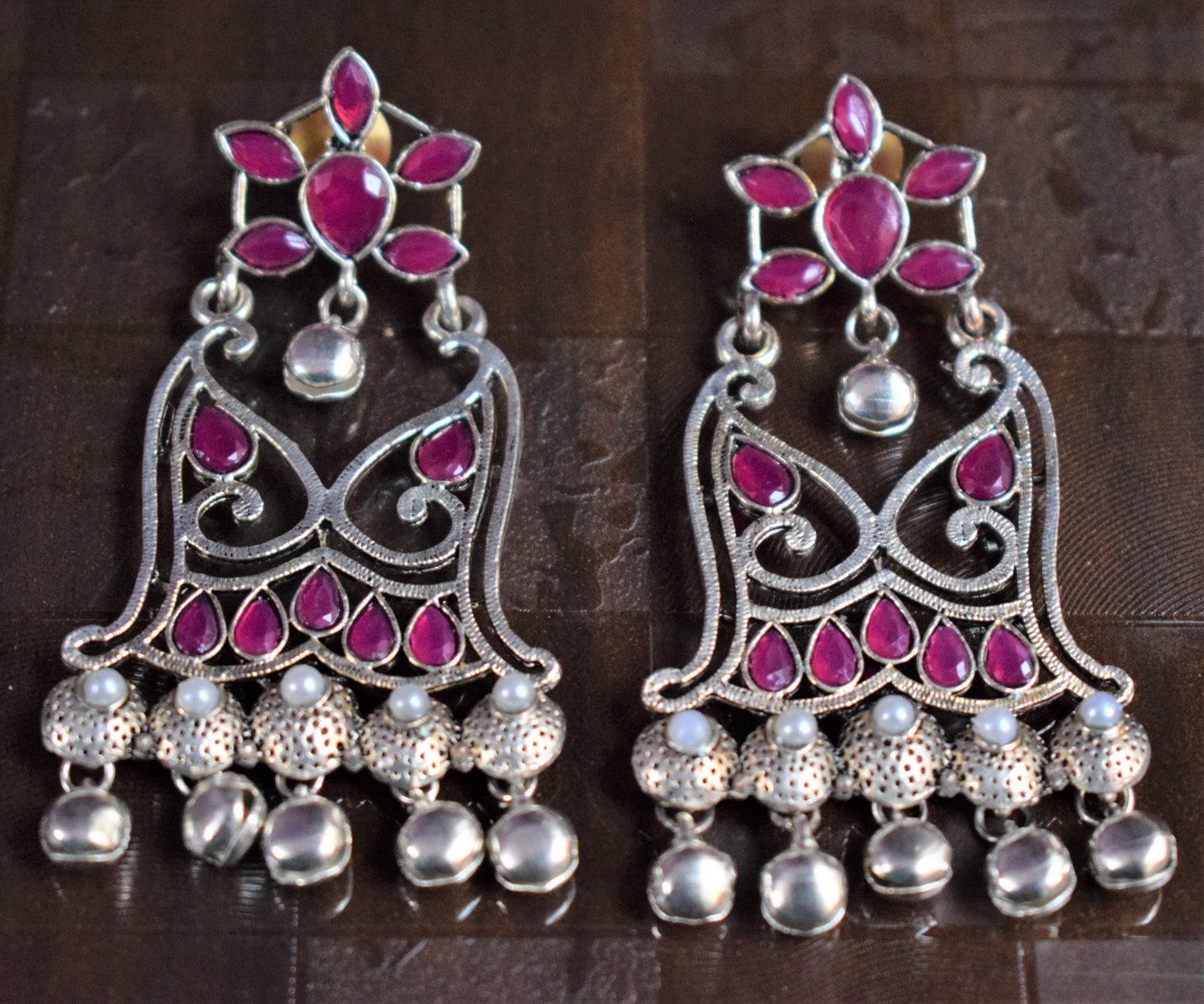 German Silver Afghani Ghungroo Earring - GlitterGleam