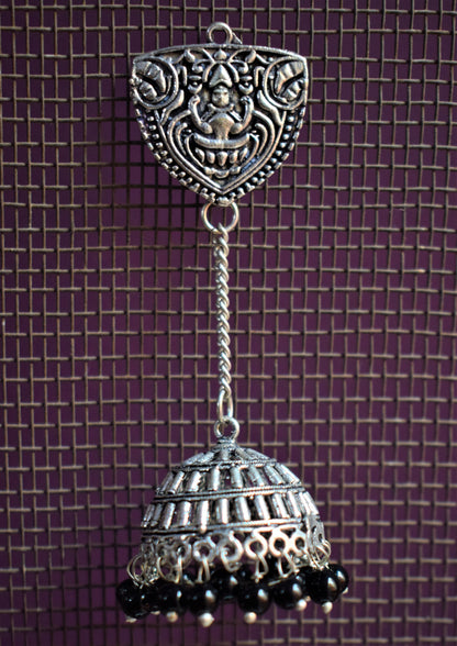 Goddess Lakshmi Hanging Jhumki (Kashmiri Latkan) - GlitterGleam