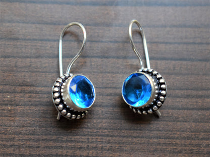 Round Dotted Hanging Earrings - GlitterGleam