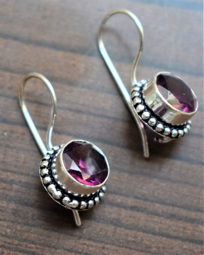 Round Dotted Hanging Earrings - GlitterGleam