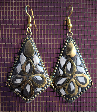 Geometric Tibetan Danglers - GlitterGleam