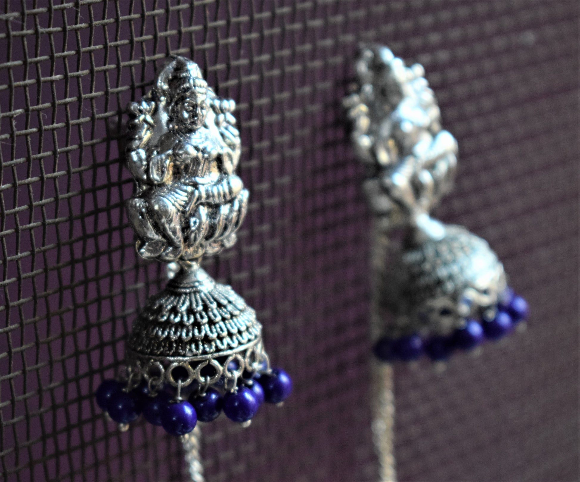 Lakshmi Kashmiri Latkan Earrings - GlitterGleam