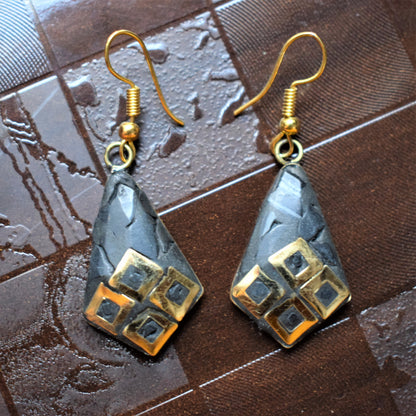 Geometric Tibetan Danglers - GlitterGleam