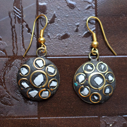 Circular Tibetan Danglers - GlitterGleam