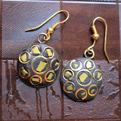 Circular Tibetan Danglers - GlitterGleam