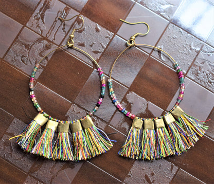 Tassel Hoop Earring - GlitterGleam