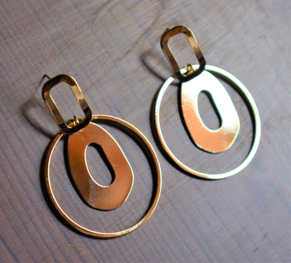 Concentric Circular Earrings - GlitterGleam