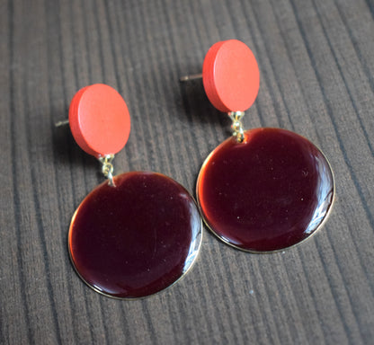 Colored Dangles Wood Earrings - GlitterGleam