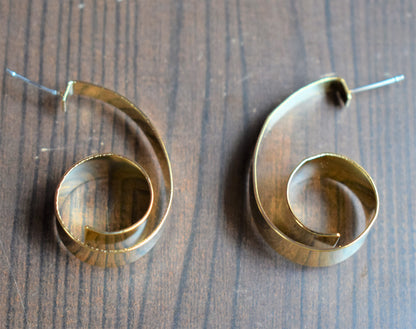 Gold '6' Hoop Sterling Silver Earring - GlitterGleam