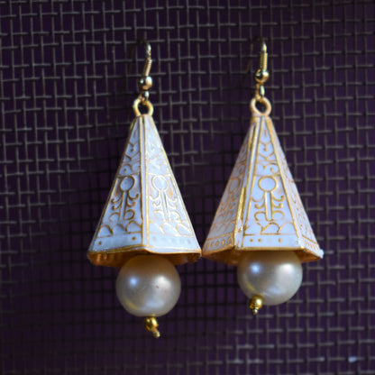 Meenakari Conical Pyramid Jhumki - GlitterGleam