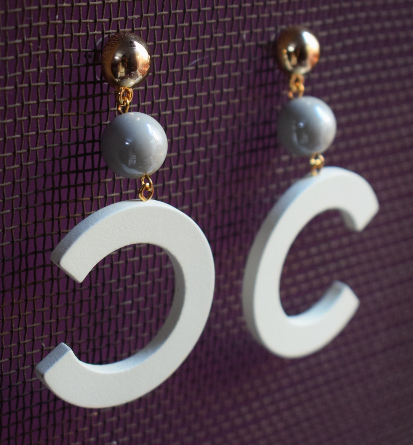 Chanel Wooden Earrings - GlitterGleam