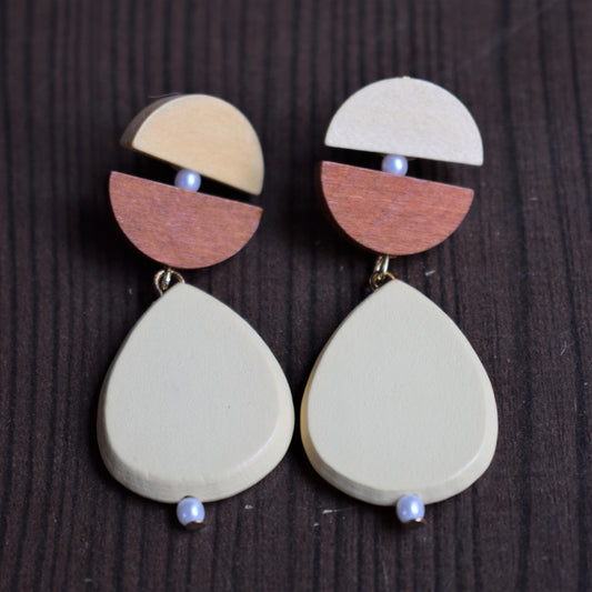 Wooden Drops Earrings - GlitterGleam
