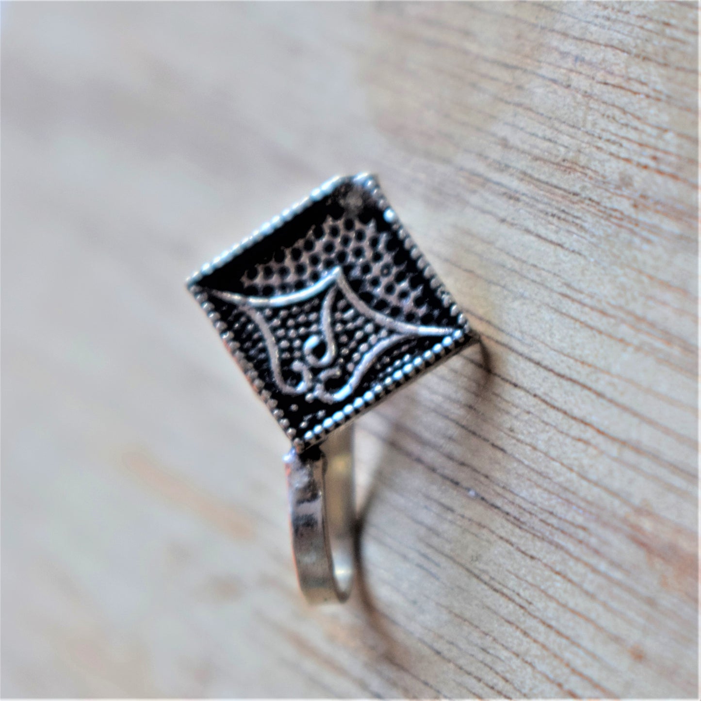 German Silver Oxidized Square Nose Push Pin - GlitterGleam