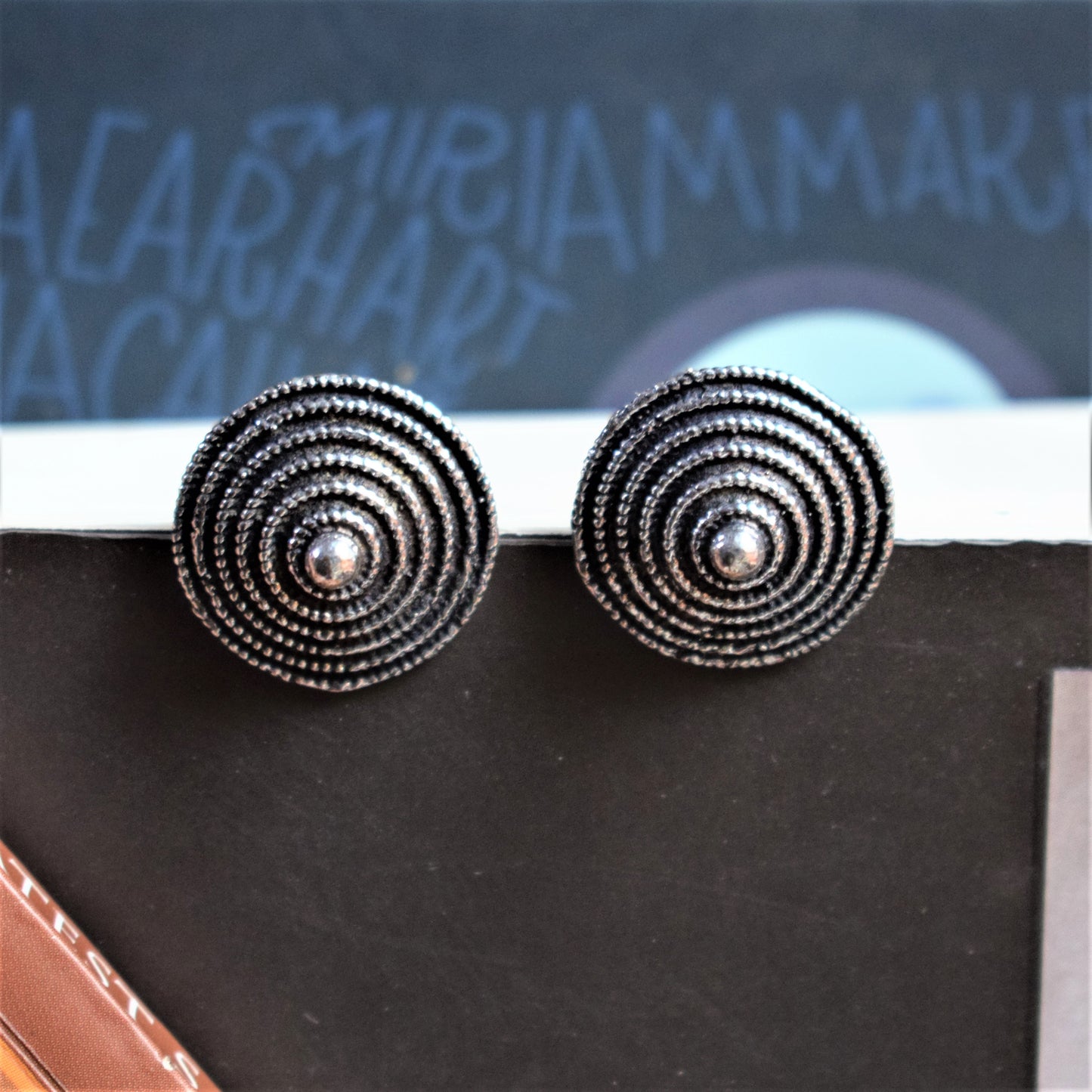 German Silver Tribal Coil Angular Earrings - GlitterGleam