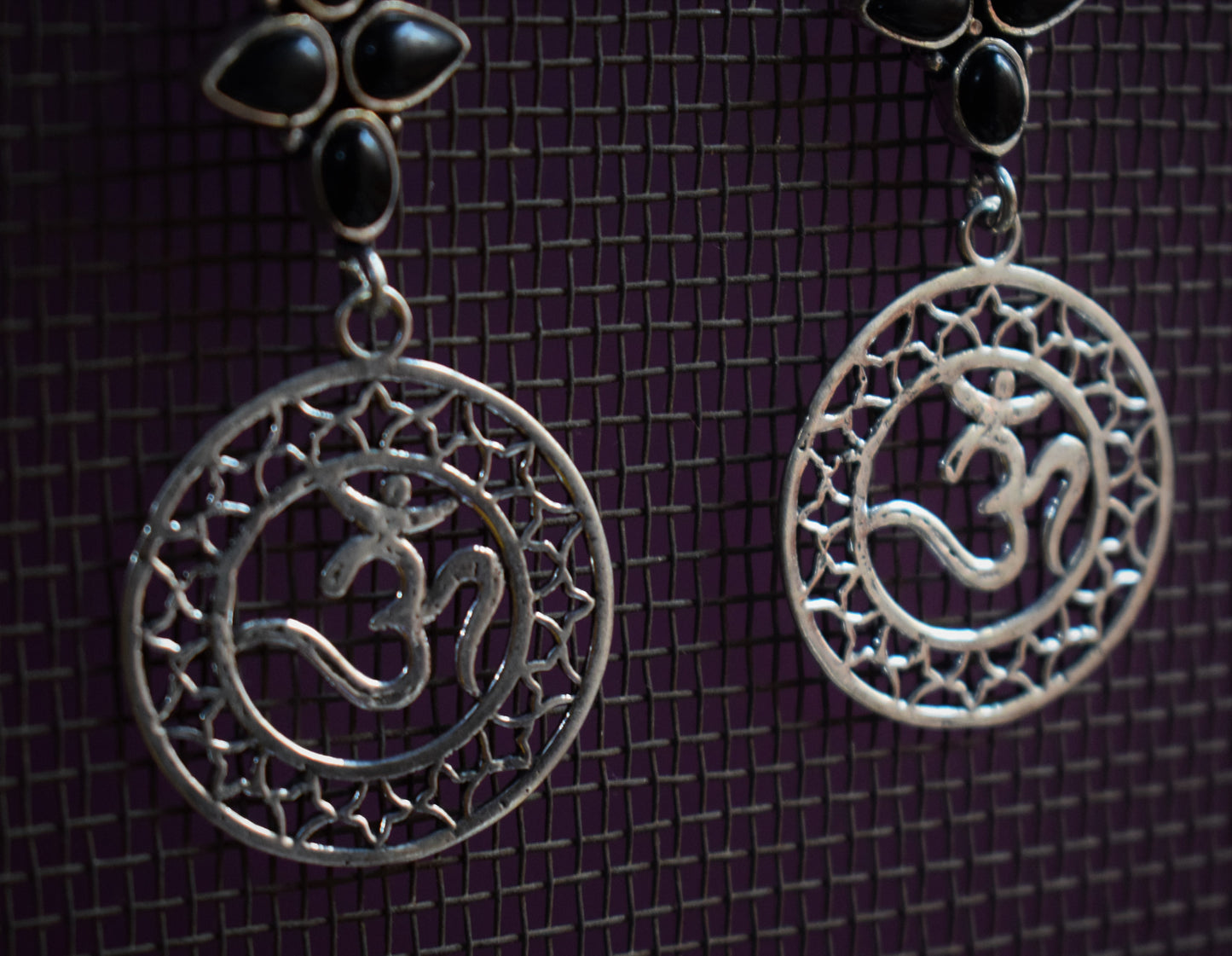 Om Gemstone Earring - GlitterGleam