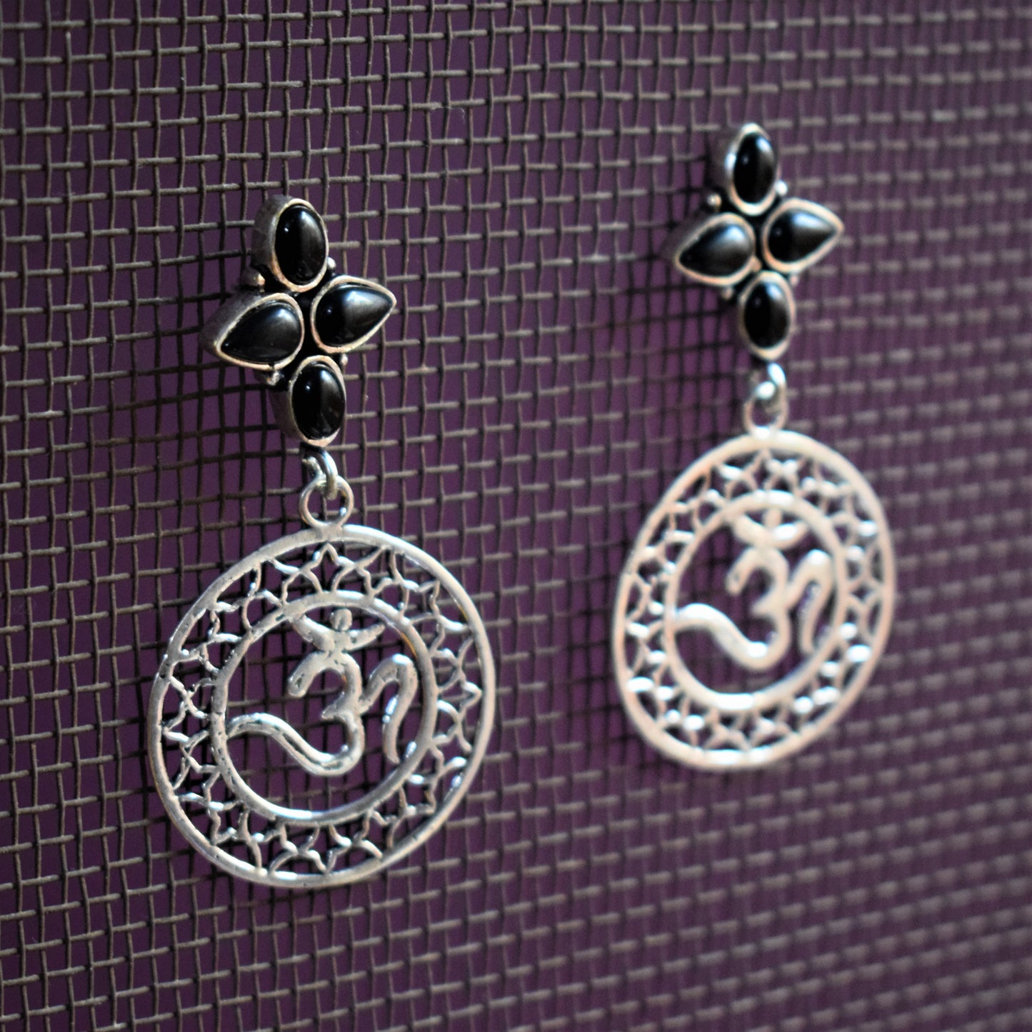 Om Gemstone Earring - GlitterGleam