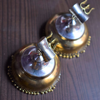 Jumbo Trishul Dumro Earrings - GlitterGleam