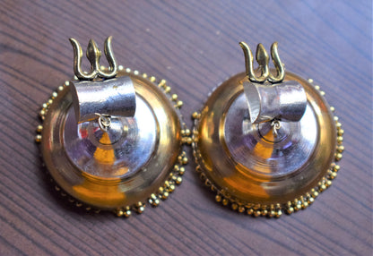 Jumbo Trishul Dumro Earrings - GlitterGleam