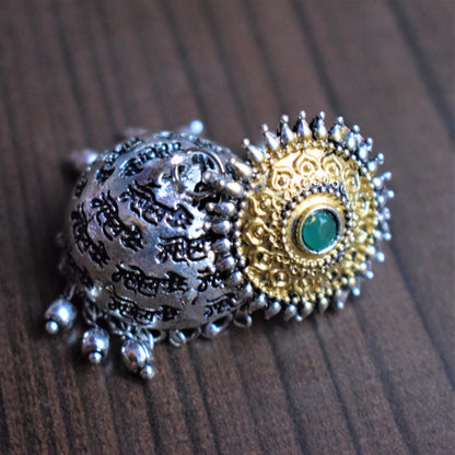 ' महादेव ' Mahadev Scripted German Silver Jhumki - GlitterGleam