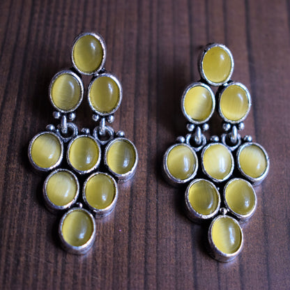 Pastel Gemstone Diamond Stud Earrings - GlitterGleam