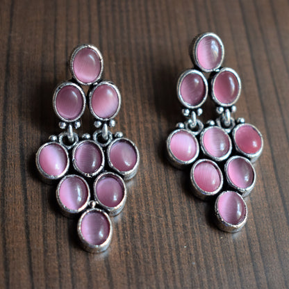 Pastel Gemstone Diamond Stud Earrings - GlitterGleam
