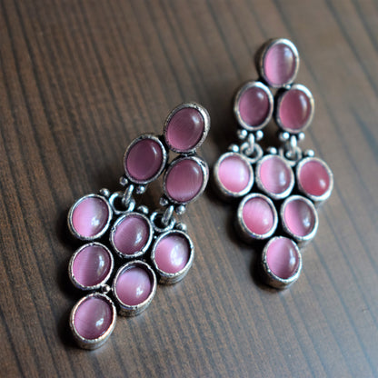 Pastel Gemstone Diamond Stud Earrings - GlitterGleam