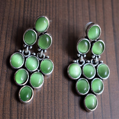 Pastel Gemstone Diamond Stud Earrings - GlitterGleam