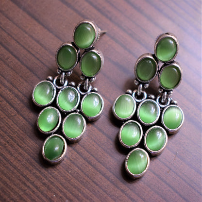 Pastel Gemstone Diamond Stud Earrings - GlitterGleam