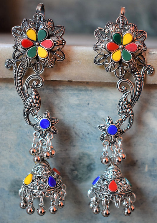 German Silver Afghani Earcuffs - GlitterGleam