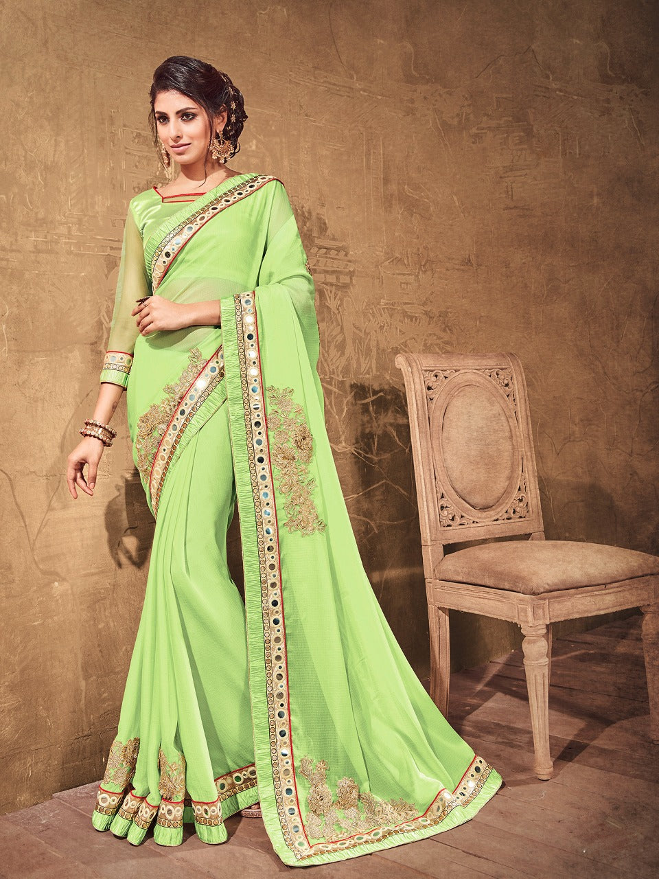Shop the Hottest Pastel Green Saree Online Now
