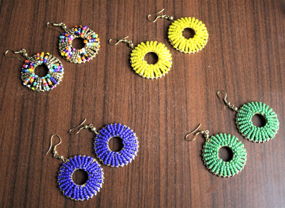 Alloy Beaded Danglers - GlitterGleam