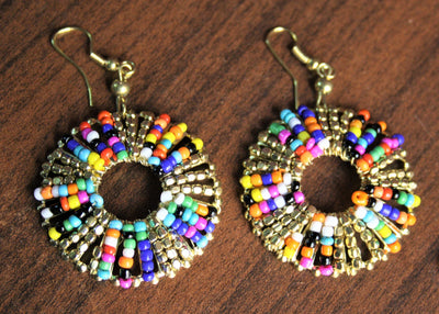 Alloy Beaded Danglers - GlitterGleam
