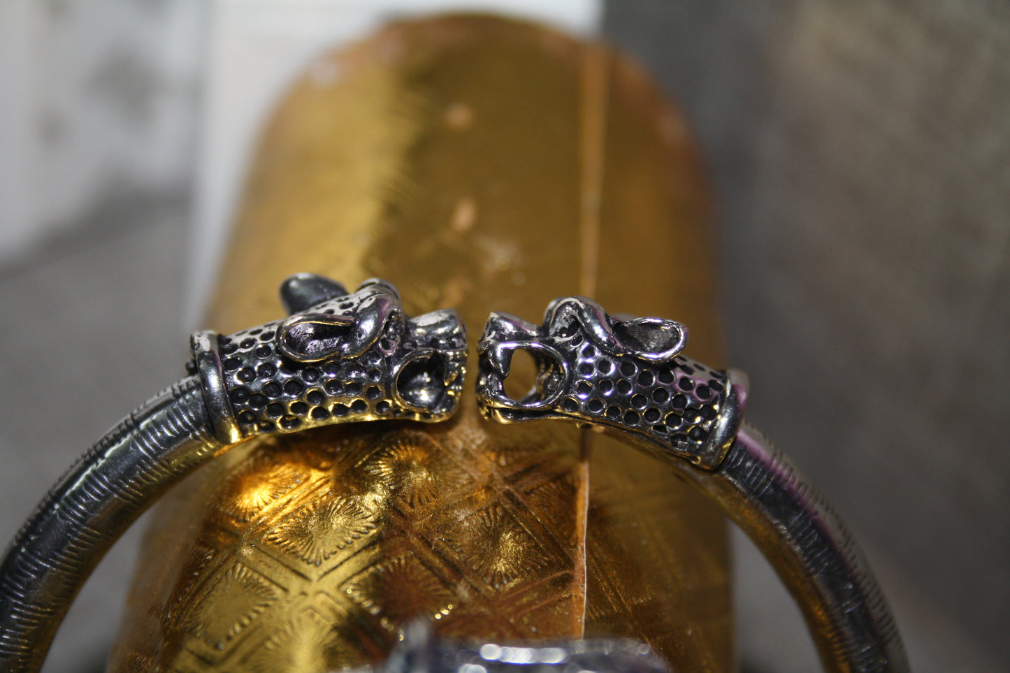 Silver Oxidized Cuff Kada Bangle/Bracelet for men & women - GlitterGleam