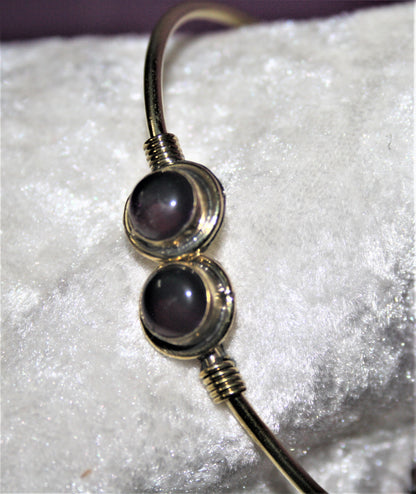 Golden oxidized coloured gem adjustable bangle kada for women - GlitterGleam