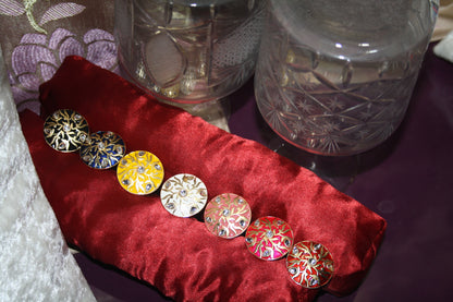Traditional Meenakari & Kundan Finger Rings - GlitterGleam