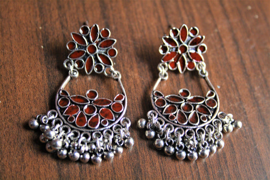 Double Hook Meenakari Earrings - GlitterGleam