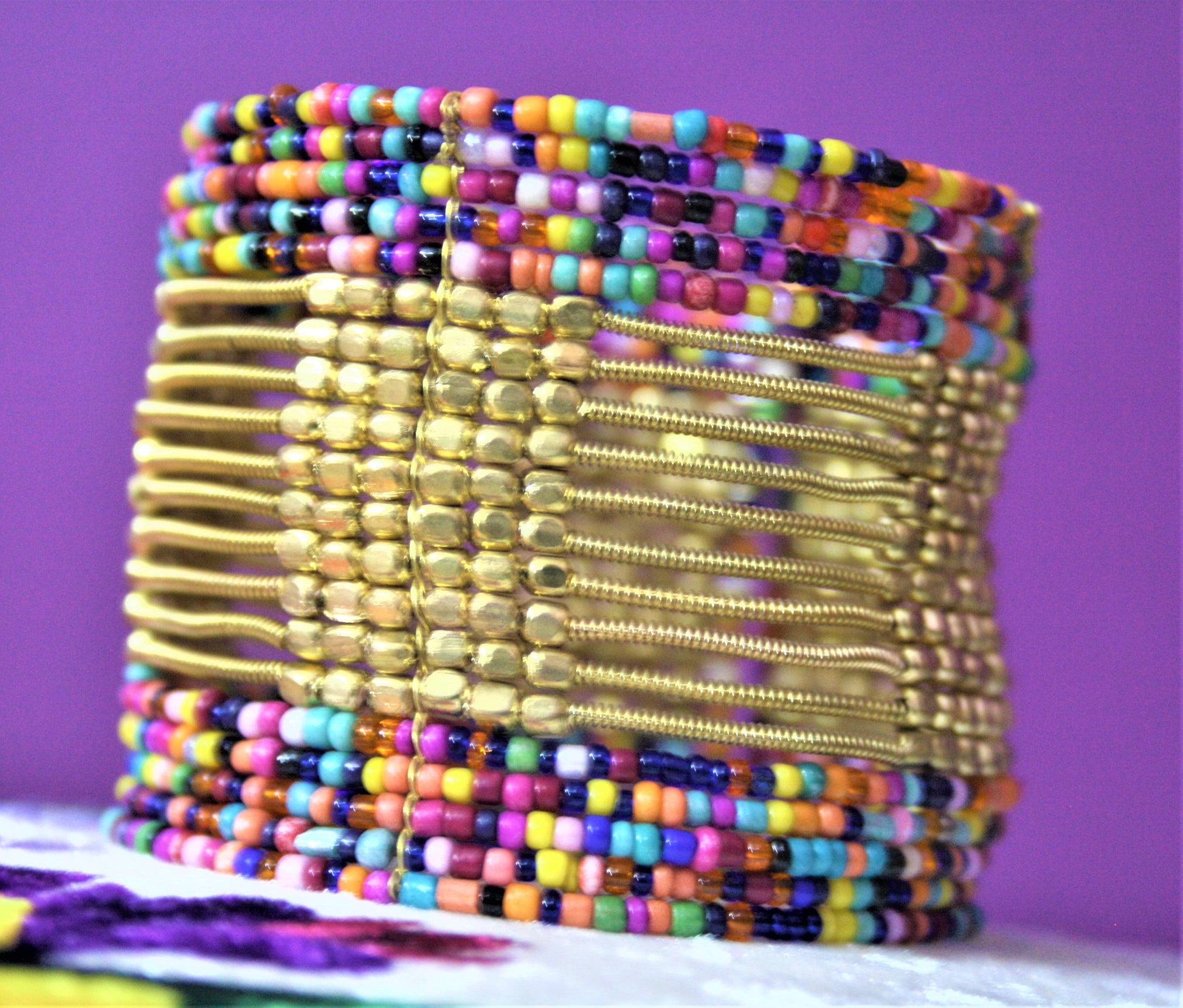 Alloy Bead Multicolored Bracelet - GlitterGleam