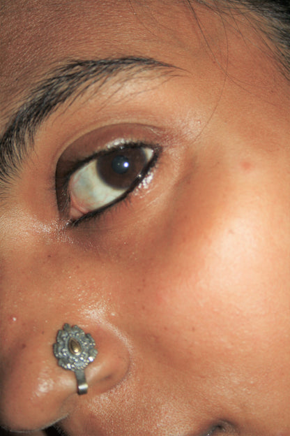 Silver & Golden Oxidized Nose Push Pins - GlitterGleam