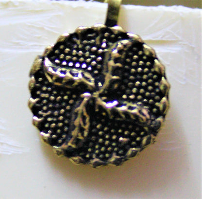 Silver and Golden Oxidized Leaf and Round Nose Push Pin (Set of 2) - GlitterGleam