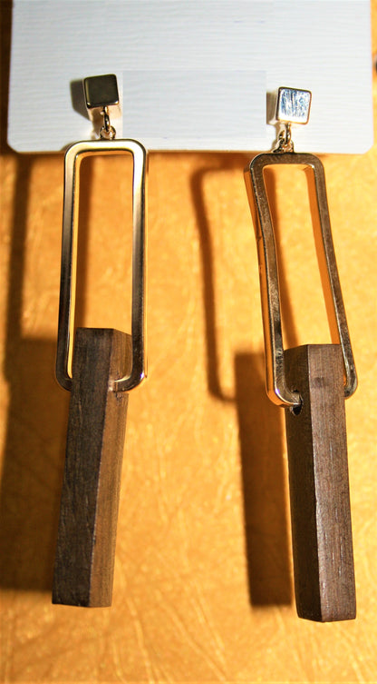 Imported Fancy Wooden Earrings - GlitterGleam