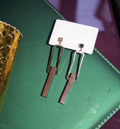 Imported Fancy Wooden Earrings - GlitterGleam