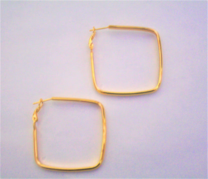 Trendy Square Hoop Earrings - GlitterGleam